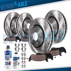 Front & Rear Brake Rotors + Brake Pads for Dodge RAM 1500 Durango Chrysler Aspen