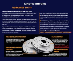 275mm Front Rotors and Brake Pads for Toyota Corolla Matrix Pontiac Vibe Brakes