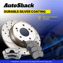 Front Rear Drilled Slotted Brake Rotors Pads Calipers for VW, Jetta 2006-2008