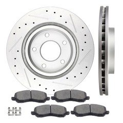 Drilled Front Brake Pads And Rotors Discs For Dodge Avenger R/T 2.4L 3.5L 294mm