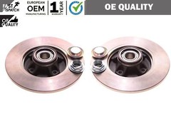 FOR PEUGEOT 308 1.4 1.6 2.0 HDi REAR BRAKE DISCS WHEEL BEARING ABS RING PADS