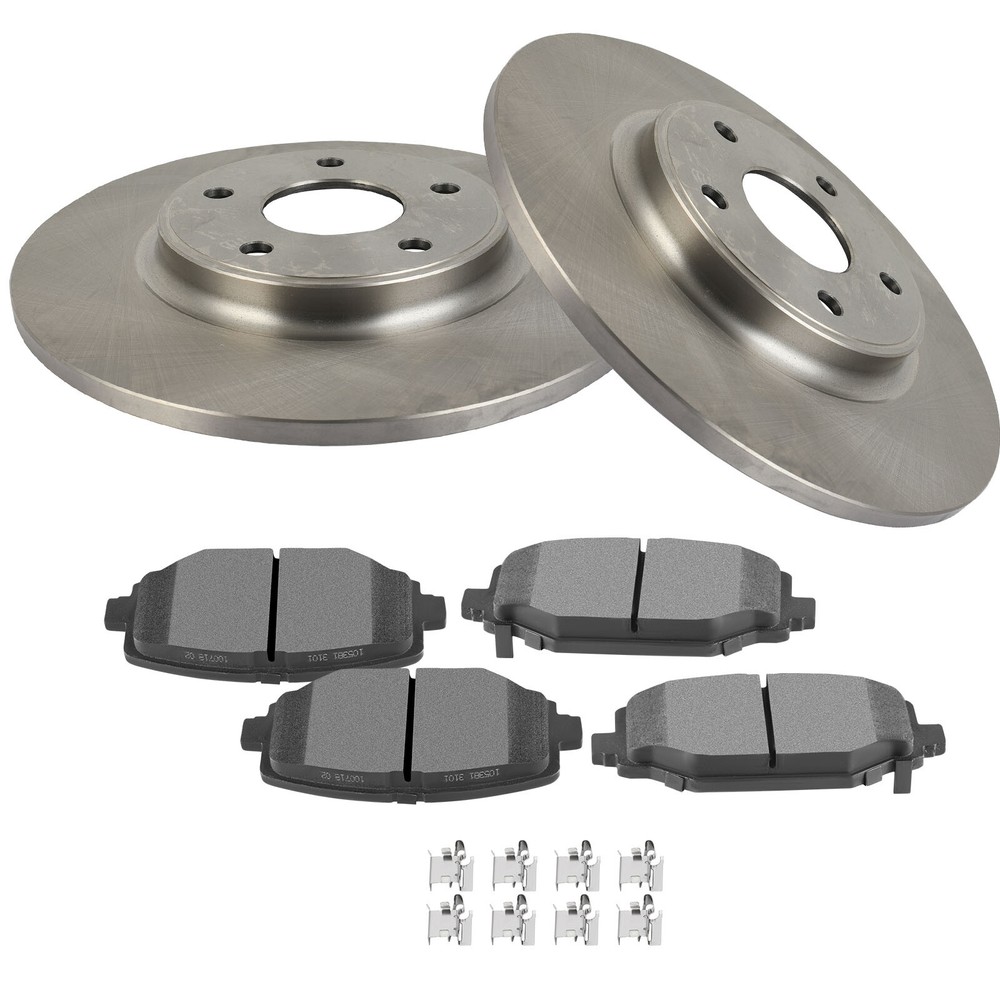 Rear Brake Rotors & Pads For Dodge Grand Caravan Journey Chrysler Town & Country