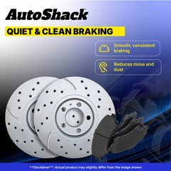 Rear Drilled Slotted Brake Rotors Ceramic Pads for Subaru, Outback 2010-2014