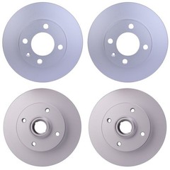 Hella Front 239mm & Rear 226mm Brake Solid Rotors Kit For Volkswagen Golf 90-91