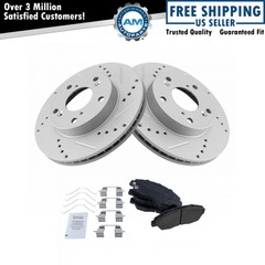 Front Ceramic Brake Pad & Performance Rotor Kit for 12-15 Honda Civic