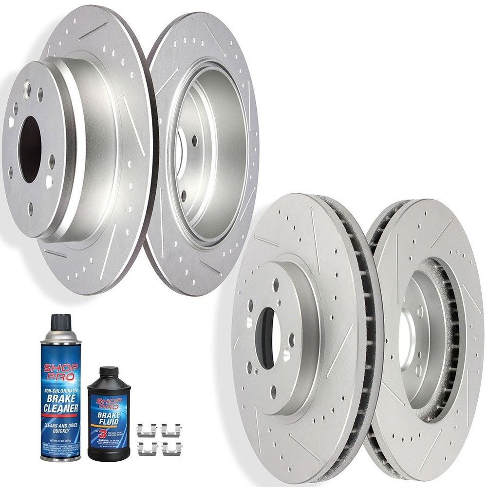 All 4X Front & Rear Brake Rotors w/Hardware for 2000 2001 2002 2003 Acura TL