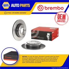 2x Brake Discs Pair Solid fits MERCEDES E270 W210 2.7D Rear 99 to 02 OM612.961