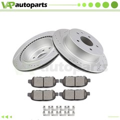 Drilled Rear Brake Pads And Rotors Discs Fits Nissan Rogue 350Z Juke X-Trail G35