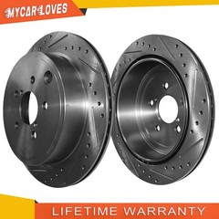 259mm Rear Drilled & Slotted Disc Brake Rotors for Mini Cooper 2014-2019 1.5L