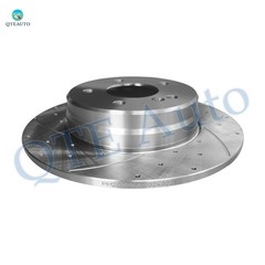Rear Drilled Slotted Brake Disc Rotors For 2009-2011 Mercedes-Benz SLK300 Base