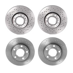 Brembo Front 288mm & Rear 245mm Drilled Brake Disc Rotors Kit for A4 Quattro 1.8