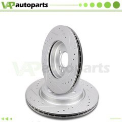 Front Brake Rotors Discs For Mini Cooper Drilled & Slotted 2002 2003 2004-2006