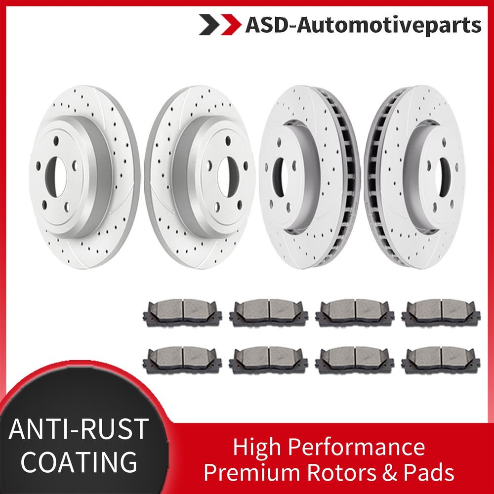 330mm Front Rear Rotors Brake Pads Fit for 2011-20 Grand Cherokee Dodge Durango