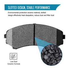 Front Drilled Rotors + Ceramic Brake Pads for 2004 2005 Dodge RAM 1500 Durango