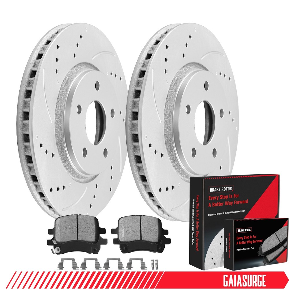 11.65” 296mm Front Disc Rotors Pads Kit for 2009 2010 2011 2012 Chevy Malibu