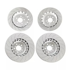 Fit 4.4L BMW M5 M6 F06 F10 F12 F13 Front&Rear Vented &Drilled Brake Disc Rotors