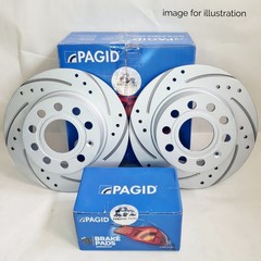 PAGID FRONT DRILLED GROOVED BRAKE DISCS PADS FOR VAUXHALL MOKKA 2012+
