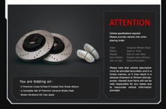 [Front Drill Brake Rotors Ceramic Pads] Fit 03-09 Toyota 4Runner 13.3″ Diameter