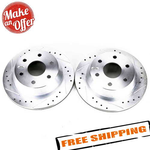 Power Stop AR8641XPR Evolution Performance Drilled and Slotted Rear Brake Rotors