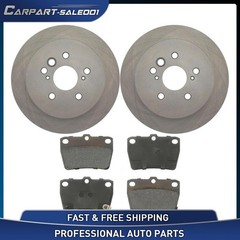 11.93″ Rear Disc Rotors Ceramic Brake Pads Kit for 2004 2005 Toyota RAV4 2.4L