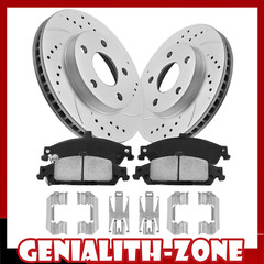 For Pontiac Grand Am 1999 – 2005 Front Drilled Rotors Ceramic Brake Pads 278mm