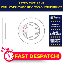 2x Brake Discs Pair Solid fits FORD TRANSIT V363 2.0D Rear 2016 on 308mm Set New