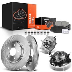 Disc Brake Rotor & Pads + Wheel Hub Bearing for Dodge Journey 2012-2018 Rear
