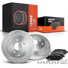 Rear Drilled Rotors & Ceramic Brake Pads for INFINITI Q50 Q70 QX60 Nissan Murano