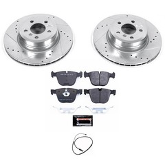 Powerstop Rear 2 Wheel 344.7mm Disc Rotors & Pads Kit for 2019 BMW X6