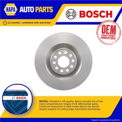 Brake Disc Single Vented fits AUDI A8 D3 3.2 Front 05 to 10 BPK 360mm Bosch New