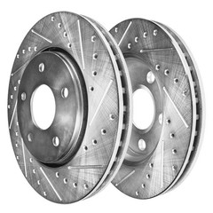 Front Rear Drilled Rotors & Brakes Pads Kit Honda Civic 2006-2011 Acura CSX 7-10