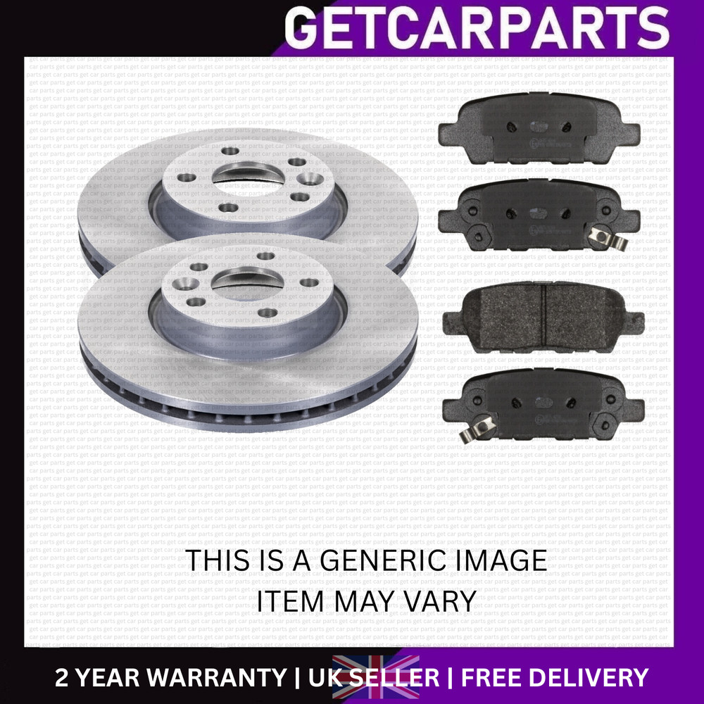 Rear Solid Brake Discs / Pads Fits Vauxhall Mokka 2012-2019 1.4/1.6/1.7