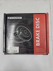 A-Premium Front Vented & Rear Solid Brake Rotors + Ceramic Pads Kit Compatible w