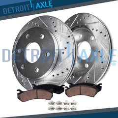 Front DRILLED Brake Rotors + Ceramic Pads for 2010 2011 2012 – 2016 Cadillac SRX
