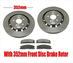 For 13-19 Explorer Improved Performance Front Rotors & Ceramic Pads 352MM H/D