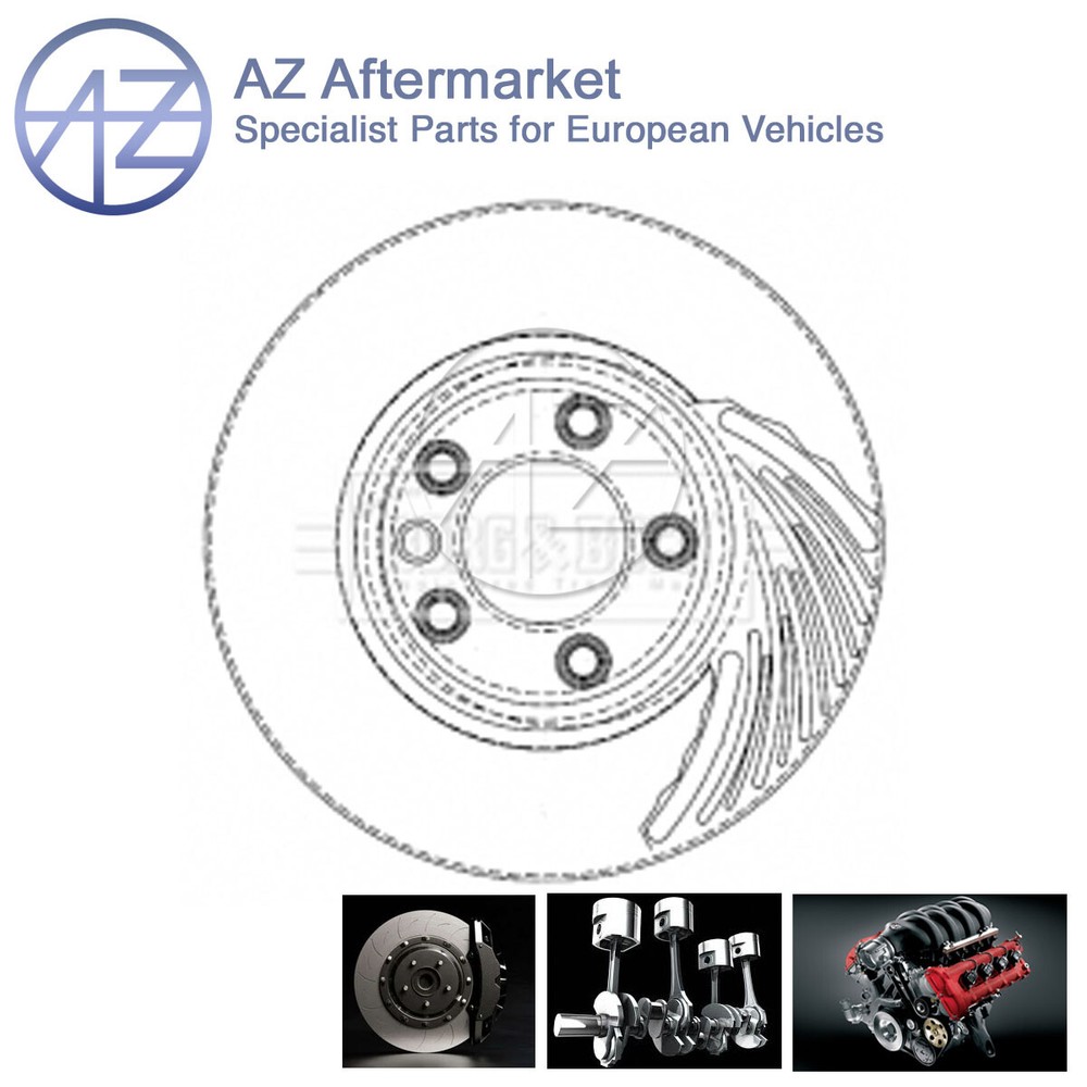 Fits Audi Q7 Porsche Cayenne VW Touareg AZ Front Left 1x Brake Disc 95535140151