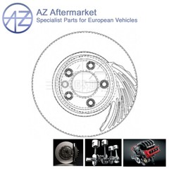 Fits Audi Q7 Porsche Cayenne VW Touareg AZ Front Left 1x Brake Disc 95535140151