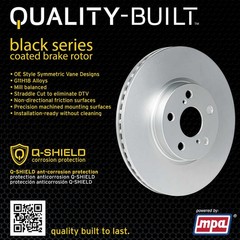 Disc Brake Rotor-Black Series Coated Rotor Quality-Built BR3295G