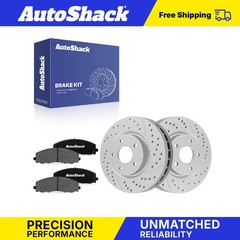 Front Drilled Slotted Brake Rotors Ceramic Pads for Dodge, Grand Caravan 12-20