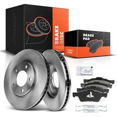 Front Disc Rotors & Ceramic Brake Pads for Chrysler Town & Country Dodge Caravan
