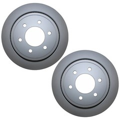 Bison Performance Pair Set 2 Rear Coated 348mm Brake Disc Rotors for Ford F-150