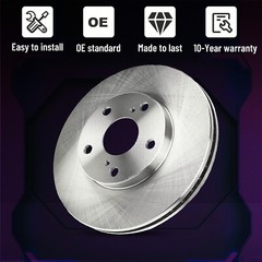 Front Vented Disc Brake Rotors for Toyota Highlander Sienna Lexus NX300H RX350