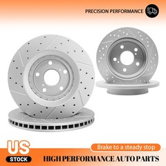 328mm Front & 281mm Rear Disc Brake Rotors Kit for 2015-2021 Lexus NX200t NX300h
