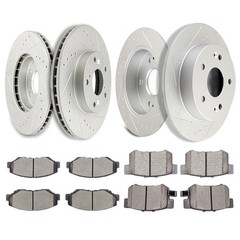 Ceramic Brake Pads And Rotors Front Rear For Honda Civic 2.0L 2013-2015