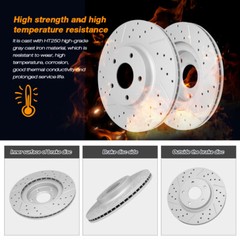 Rear Drilled Brake Rotor for Chrysler Town & Country Dodge Grand Caravan Journey