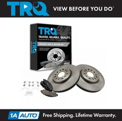 TRQ Front Posi Ceramic Disc Brake Pads & Rotors Kit for Enclave Blazer Acadia