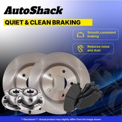 Rear Brake Rotors Ceramic Pads Hubs for Honda, Odyssey 2005-2010, FWD V6 3.5L