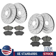 For Mercedes-Benz CLA250 w/ Sport Package Front Rear Disc Rotors Brake Pads