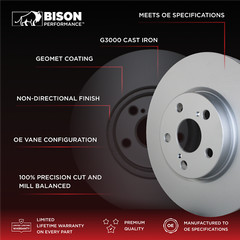 Rear Brake Kit 292mm Rotors & Bosch QuietCast Ceramic Pads For Nissan Leaf Rogue