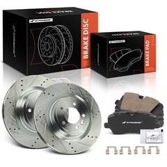Rear Drilled Rotor&Ceramic Brake Pad for Land Rover Range Rover Sport Discovery